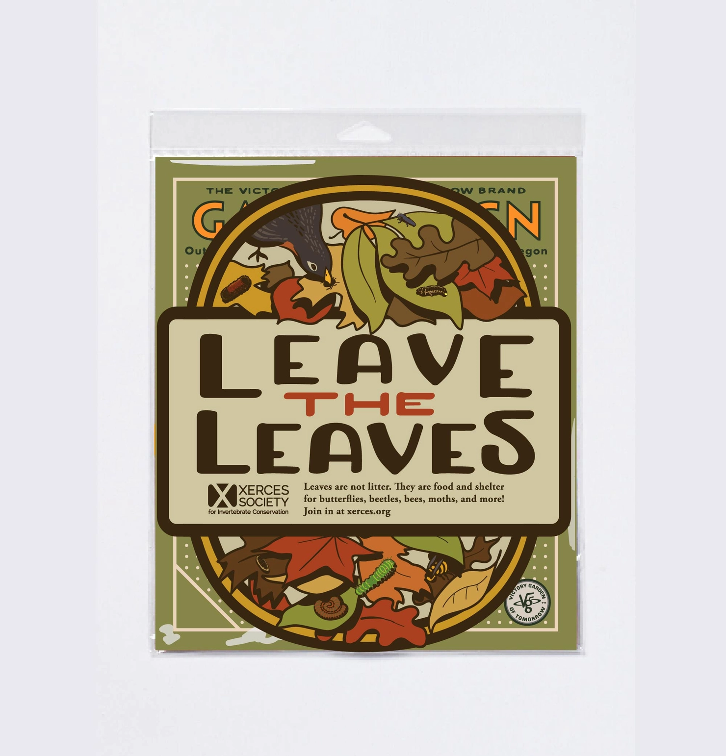 Leave The Leaves Garden Sign